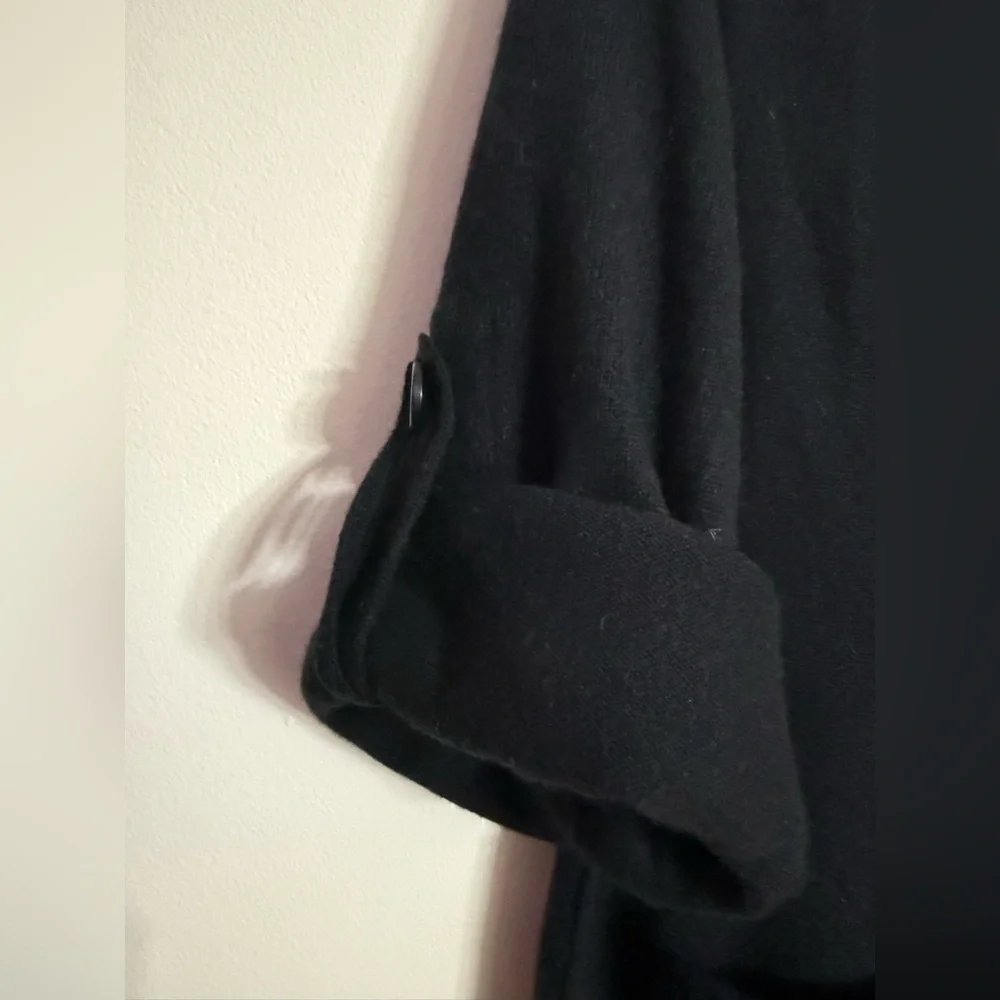 MICHAEL KORS Classic Black Cardigan 100% Cashmere Sweater XS